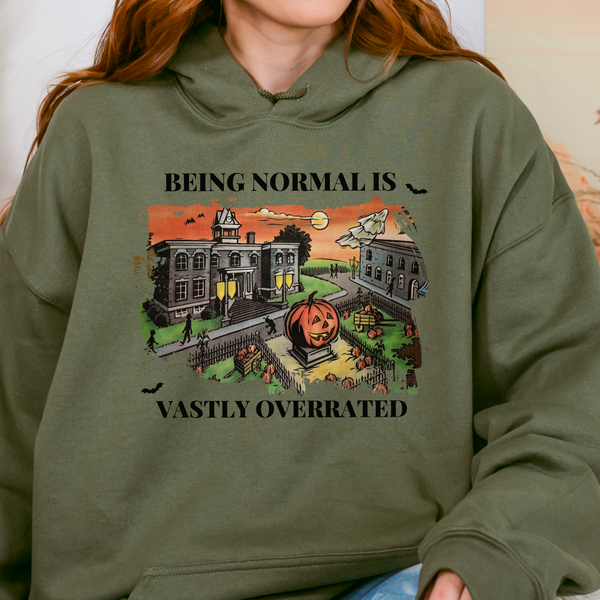 Being Normal is Vastly Overrated Halloween Unisex Heavy Blend Hooded Sweatshirt