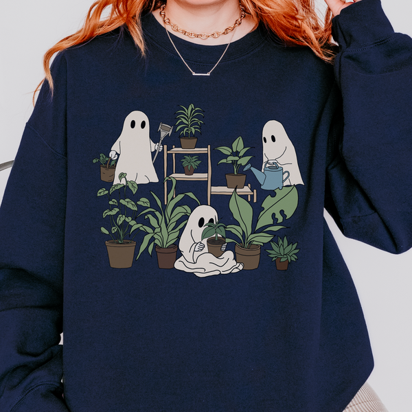 Ghosty Gardeners Halloween Plants Unisex Heavy Blend Crewneck Sweatshirt