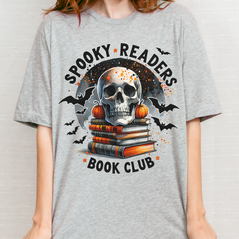 Spooky Readers Book Club Halloween Bella Canvas Unisex Jersey Short Sleeve Tee