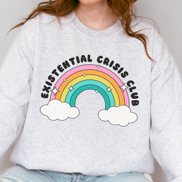 Existential Crisis Club Rainbow Unisex Heavy Blend Crewneck Sweatshirt