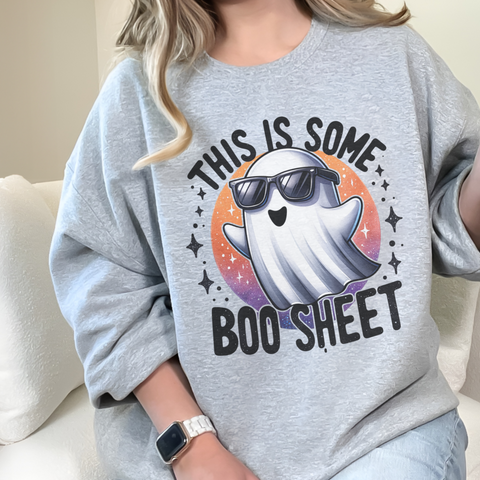 This is Some Boo Sheet Ghost Halloween Unisex Heavy Blend Crewneck Sweatshirt