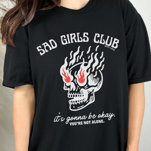 Sad Girls Club Mental Health Comfort Colors Unisex Garment-Dyed T-shirt