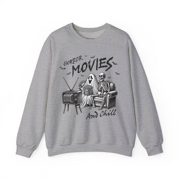 Horror Movies and Chill Halloween Unisex Heavy Blend Crewneck Sweatshirt