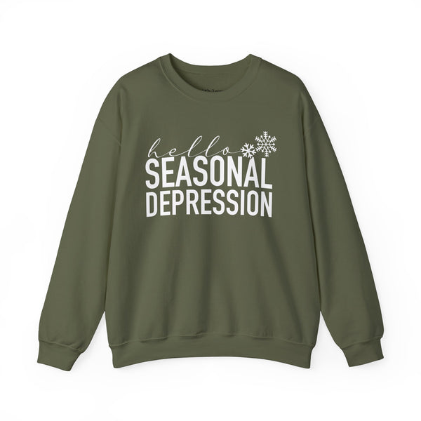 Hello Seasonal Depression Winter Mental Health Unisex Heavy Blend Crewneck Sweatshirt