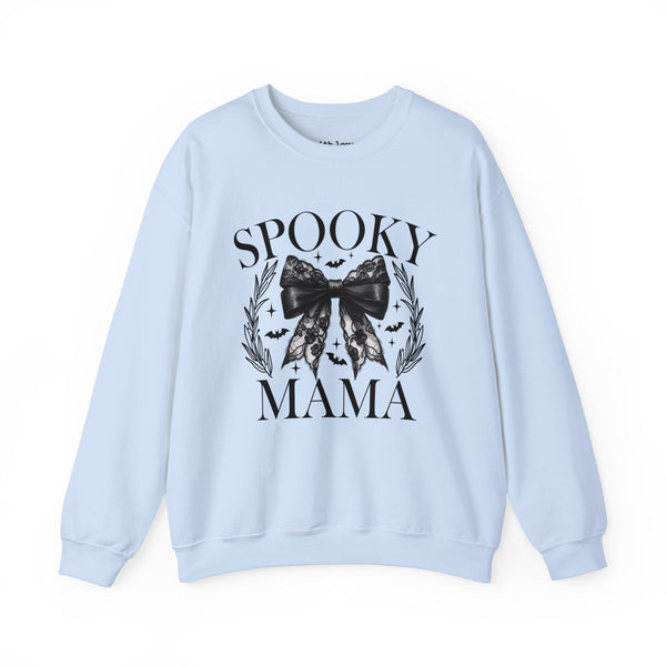 Spooky Mama Bow Halloween Unisex Heavy Blend Crewneck Sweatshirt