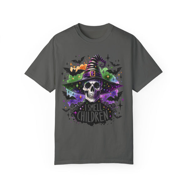 I Smell Children Hocus Pocus Skeleton Witch Comfort Colors Unisex Garment-Dyed T-shirt