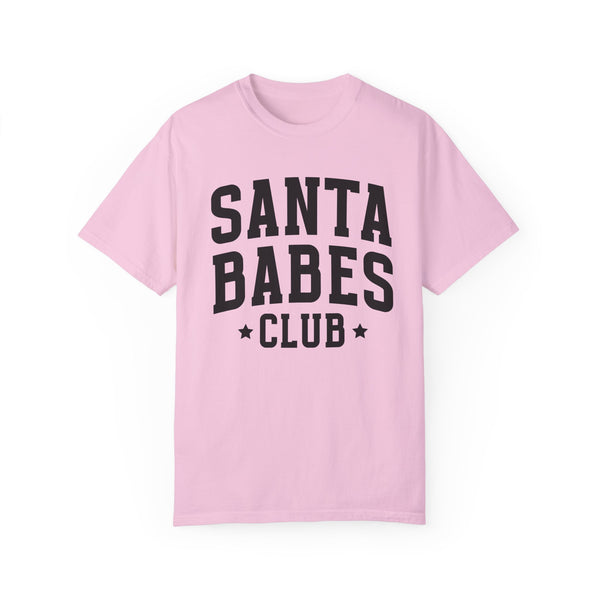 Santa Babes Club Christmas Comfort Colors Unisex Garment-Dyed T-shirt