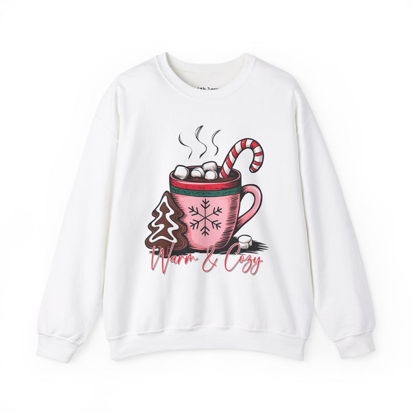 Warm and Cozy Hot Chocolate Christmas Holiday Unisex Heavy Blend Crewneck Sweatshirt