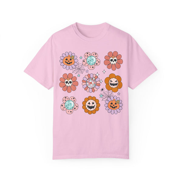 Halloween Flowers Oversized Comfort Colors Unisex Garment-Dyed T-shirt