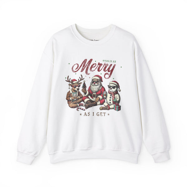 This Is As Merry As I Get Christmas Santa Unisex Heavy Blend Crewneck Sweatshirt