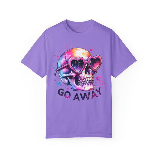 Go Away Antisocial Social Anxiety Skull Comfort Colors Unisex Garment-Dyed T-shirt