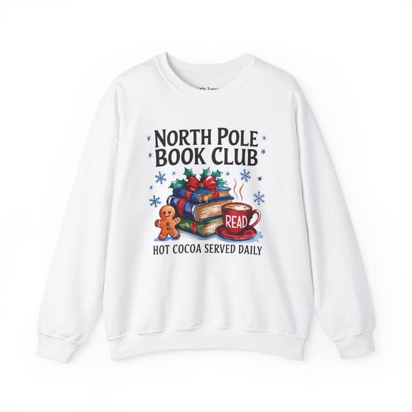 North Pole Book Club Christmas Unisex Heavy Blend Crewneck Sweatshirt