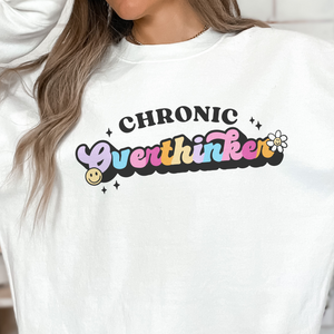 Chronic Overthinker Anxious Mental Health Unisex Heavy Blend Crewneck Sweatshirt
