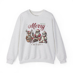 This Is As Merry As I Get Christmas Santa Unisex Heavy Blend Crewneck Sweatshirt