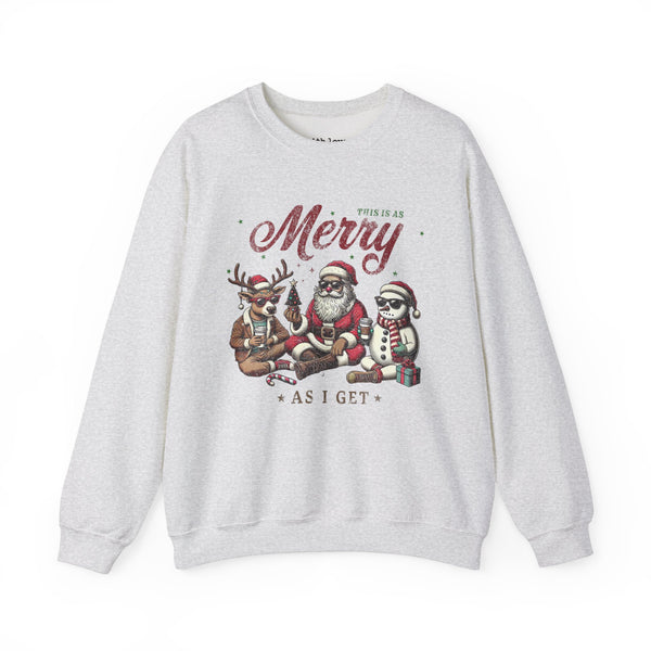 This Is As Merry As I Get Christmas Santa Unisex Heavy Blend Crewneck Sweatshirt