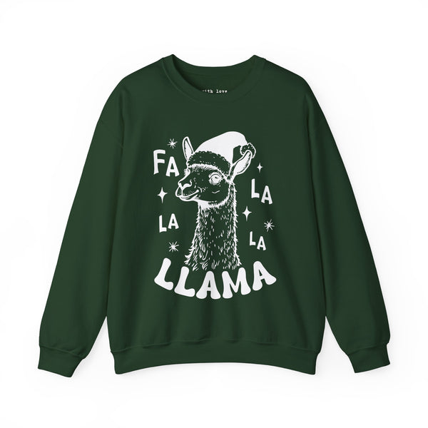 Fa La La Llama Christmas Unisex Heavy Blend Crewneck Sweatshirt