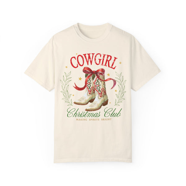 Cowgirl Christmas Club Western Comfort Colors Unisex Garment-Dyed T-shirt