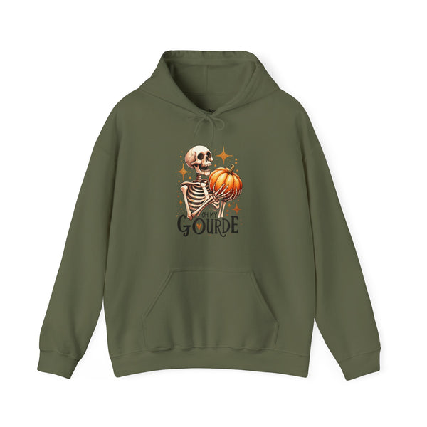 Oh My Gourde Skeleton Pumpkin Fall Unisex Heavy Blend Hooded Sweatshirt