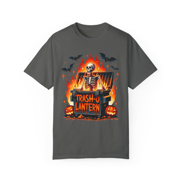 Trash O Lantern Halloween Skeleton Comfort Colors Unisex Garment-Dyed T-shirt