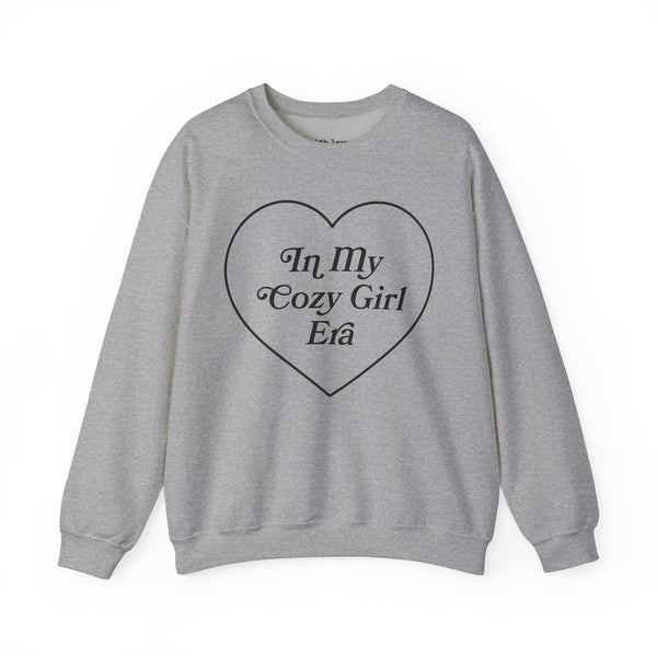 In My Cozy Girl Era Heart Unisex Heavy Blend Crewneck Sweatshirt