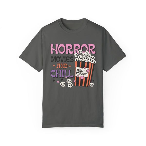 Horror Movies and Chill Comfort Colors Unisex Garment-Dyed T-shirt