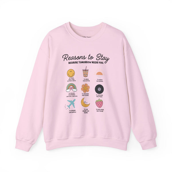 Reasons to Stay Tomorrow Needs You Mental Health Unisex Heavy Blend Crewneck Sweatshirt