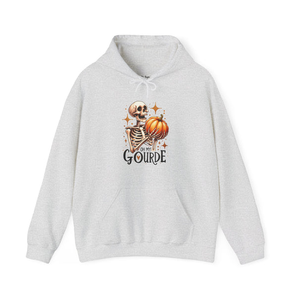 Oh My Gourde Skeleton Pumpkin Fall Unisex Heavy Blend Hooded Sweatshirt