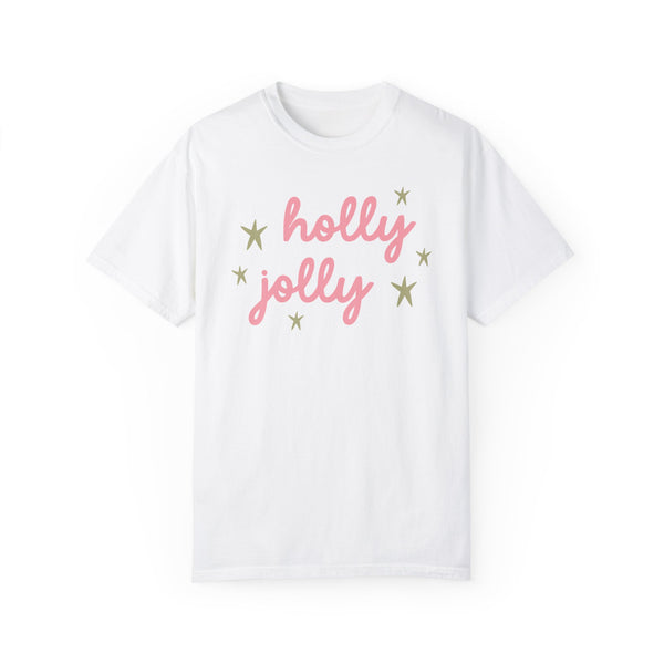 Holly Jolly Christmas Comfort Colors Unisex Garment-Dyed T-shirt