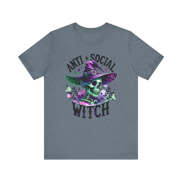 Anti Social Witch Social Anxiety Halloween Bella Canvas Unisex Jersey Short Sleeve Tee