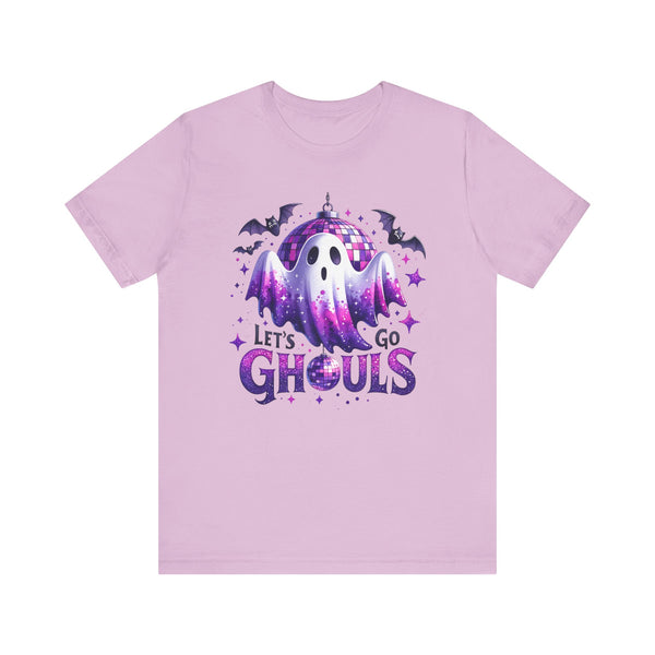 Let’s Go Ghouls Disco Ghost Halloween Bella Canvas Unisex Jersey Short Sleeve Tee