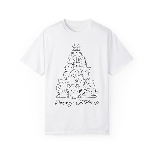 Merry Catmas Christmas Comfort Colors Unisex Garment-Dyed T-shirt