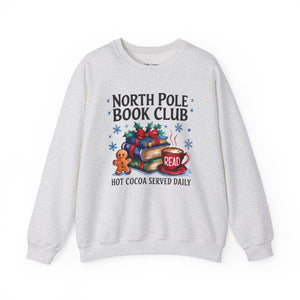 North Pole Book Club Christmas Unisex Heavy Blend Crewneck Sweatshirt