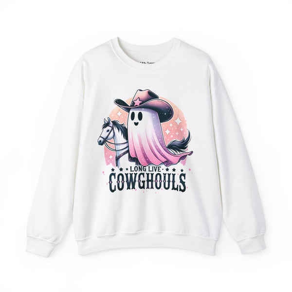 Long Live Cowghouls Halloween Ghost Unisex Heavy Blend Crewneck Sweatshirt