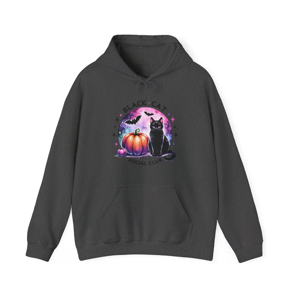 Black Cat Social Club Halloween Unisex Heavy Blend Hooded Sweatshirt