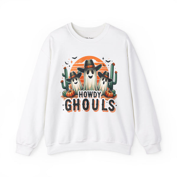 Howdy Ghouls Western Halloween Unisex Heavy Blend Crewneck Sweatshirt