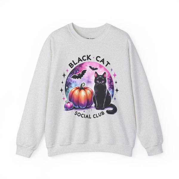 Black Cat Social Club Halloween Unisex Heavy Blend Crewneck Sweatshirt