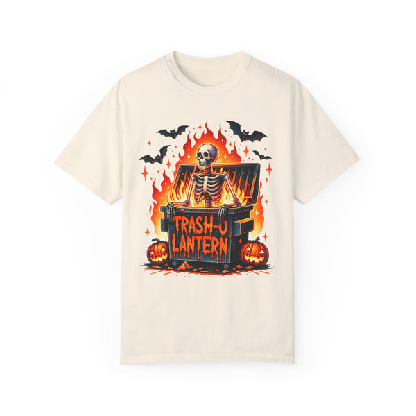 Trash O Lantern Halloween Skeleton Comfort Colors Unisex Garment-Dyed T-shirt