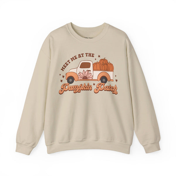 Meet Me at the Pumpkin Patch Fall Truck Unisex Heavy Blend Crewneck Sweatshirt