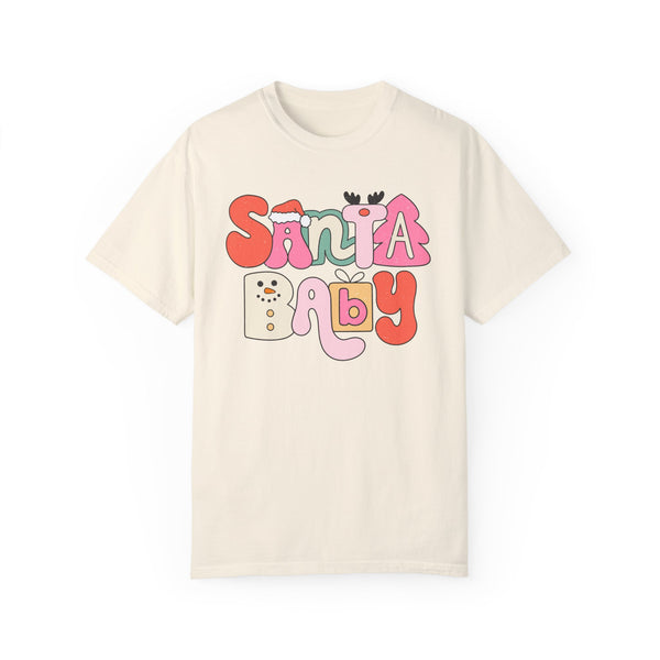 Santa Baby Retro Christmas Comfort Colors Unisex Garment-Dyed T-shirt