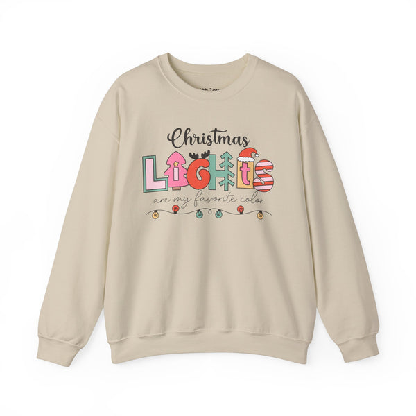 Christmas Lights Are My Favorite Color Unisex Heavy Blend Crewneck Sweatshirt