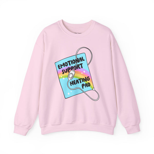 Emotional Support Heating Pad Mental Health Funny Tummy Hurts Unisex Heavy Blend Crewneck Sweatshirt