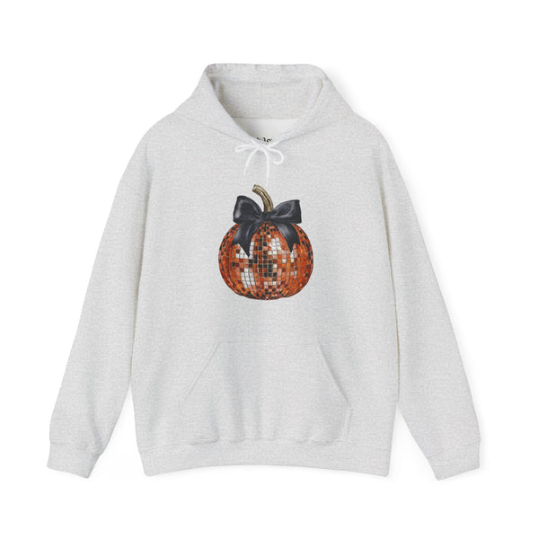 Disco Pumpkin Bow Unisex Heavy Blend Hooded Sweatshirt Hoodie