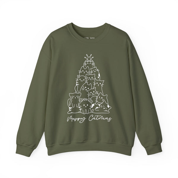 Merry Catmas Christmas Unisex Heavy Blend Crewneck Sweatshirt