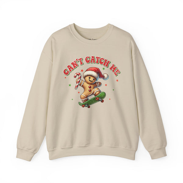 Can’t Catch Me Gingerbread Man Unisex Heavy Blend Crewneck Sweatshirt