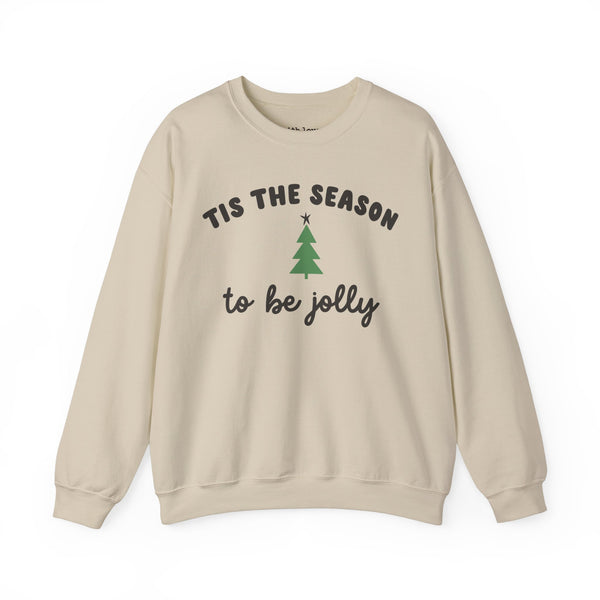 Tis the Season to Be Jolly Christmas Unisex Heavy Blend Crewneck Sweatshirt