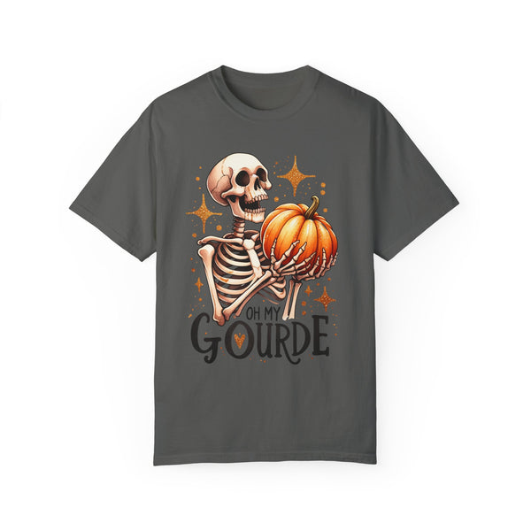 Oh My Gourde Skeleton Halloween Fall Pumpkin Comfort Colors Unisex Garment-Dyed T-shirt