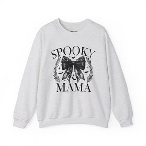 Spooky Mama Bow Halloween Unisex Heavy Blend Crewneck Sweatshirt