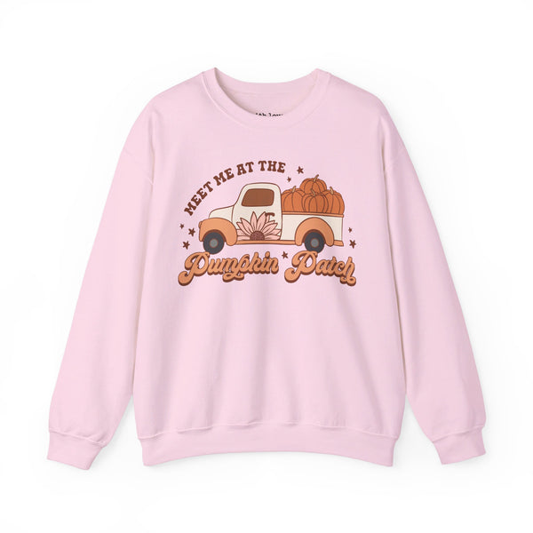 Meet Me at the Pumpkin Patch Fall Truck Unisex Heavy Blend Crewneck Sweatshirt