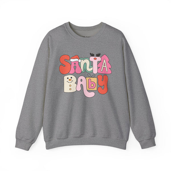 Santa Baby Retro Christmas Unisex Heavy Blend Crewneck Sweatshirt