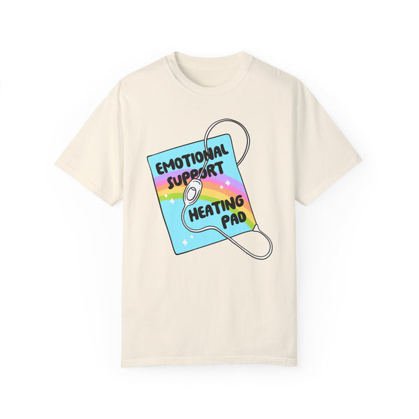 Emotional Support Heating Pad Mental Health Funny Tummy Hurts Comfort Colors Unisex Garment-Dyed T-shirt